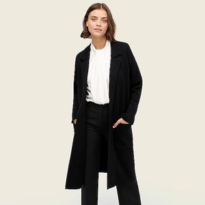 J.Crew Ella open-front long sweater-blazer